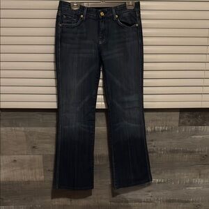 7 for all Mankind Classic Blue Boot Cut Jeans with Flared Leg